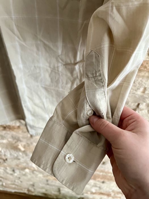 Beżowa koszula w kratę M Carry męska