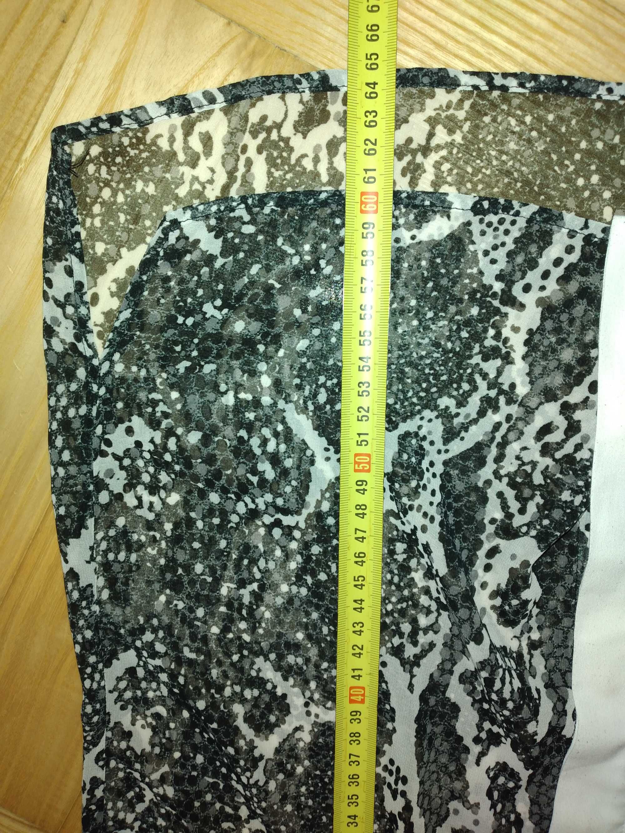 Bluzka damska h&m s 36 wezowy wzor kolnierzyk mgielka