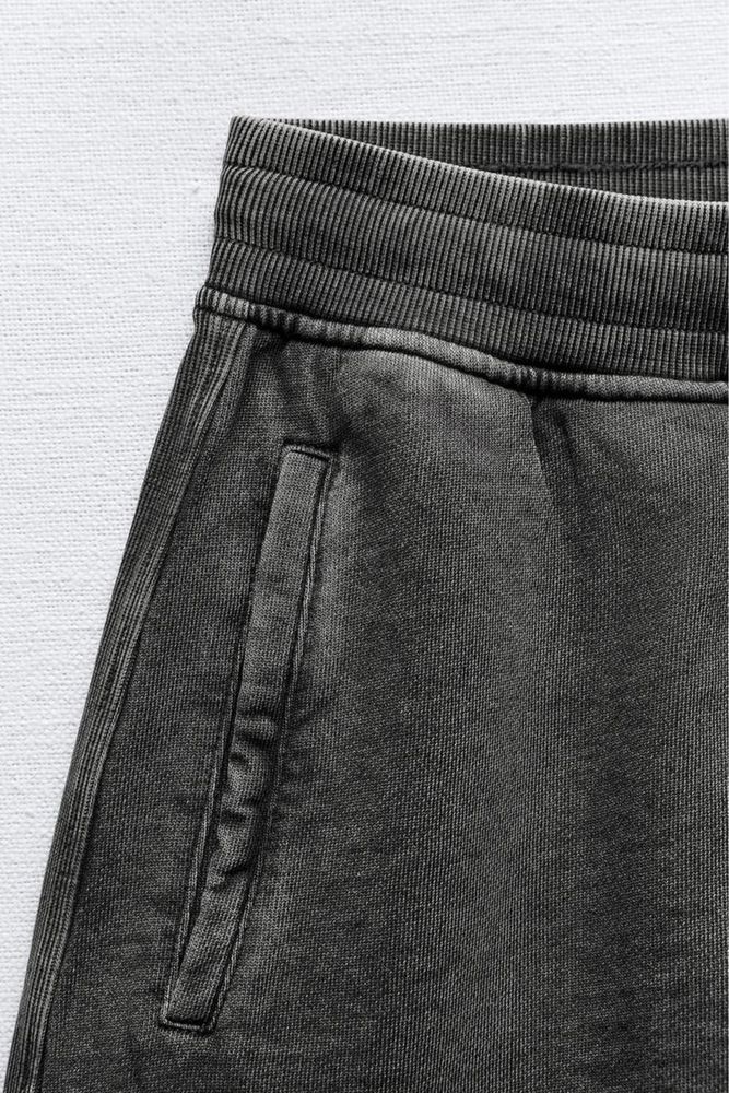 Нові шорти ZARA washed effect короткі чорні жіночі хлопок