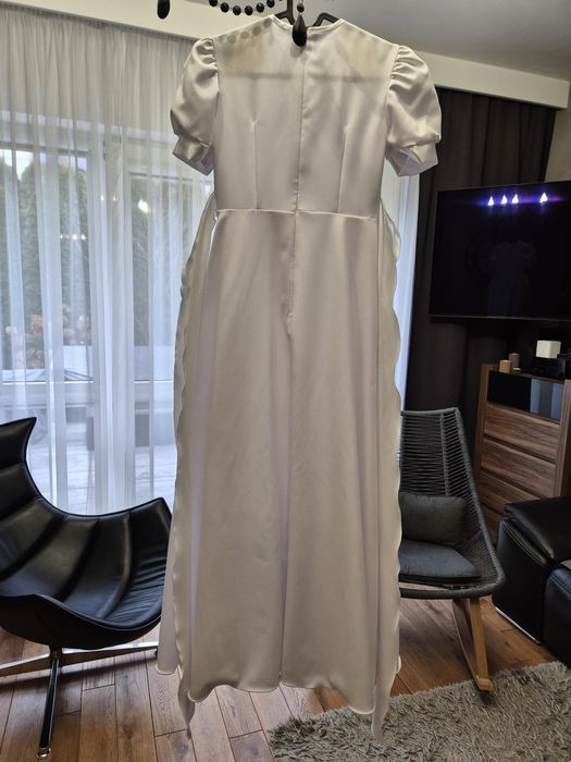 Zestaw sukienka komunijna bolerko wianek torebka komunijne