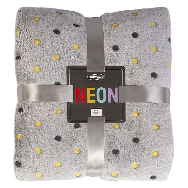 Koc NEON/popiel/150x200