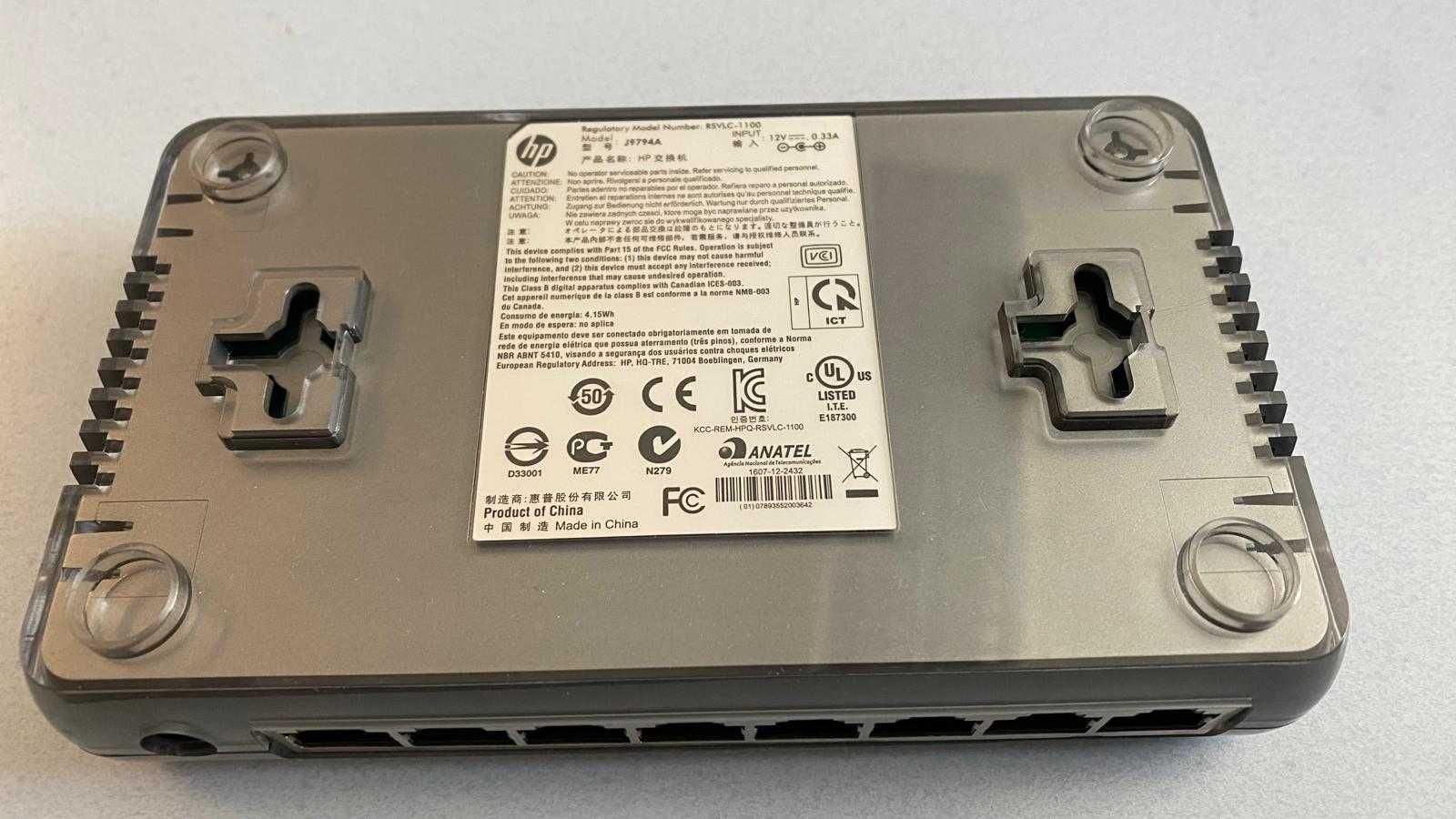 Switch HP  J9794A, 8 portas 10.100gigabit