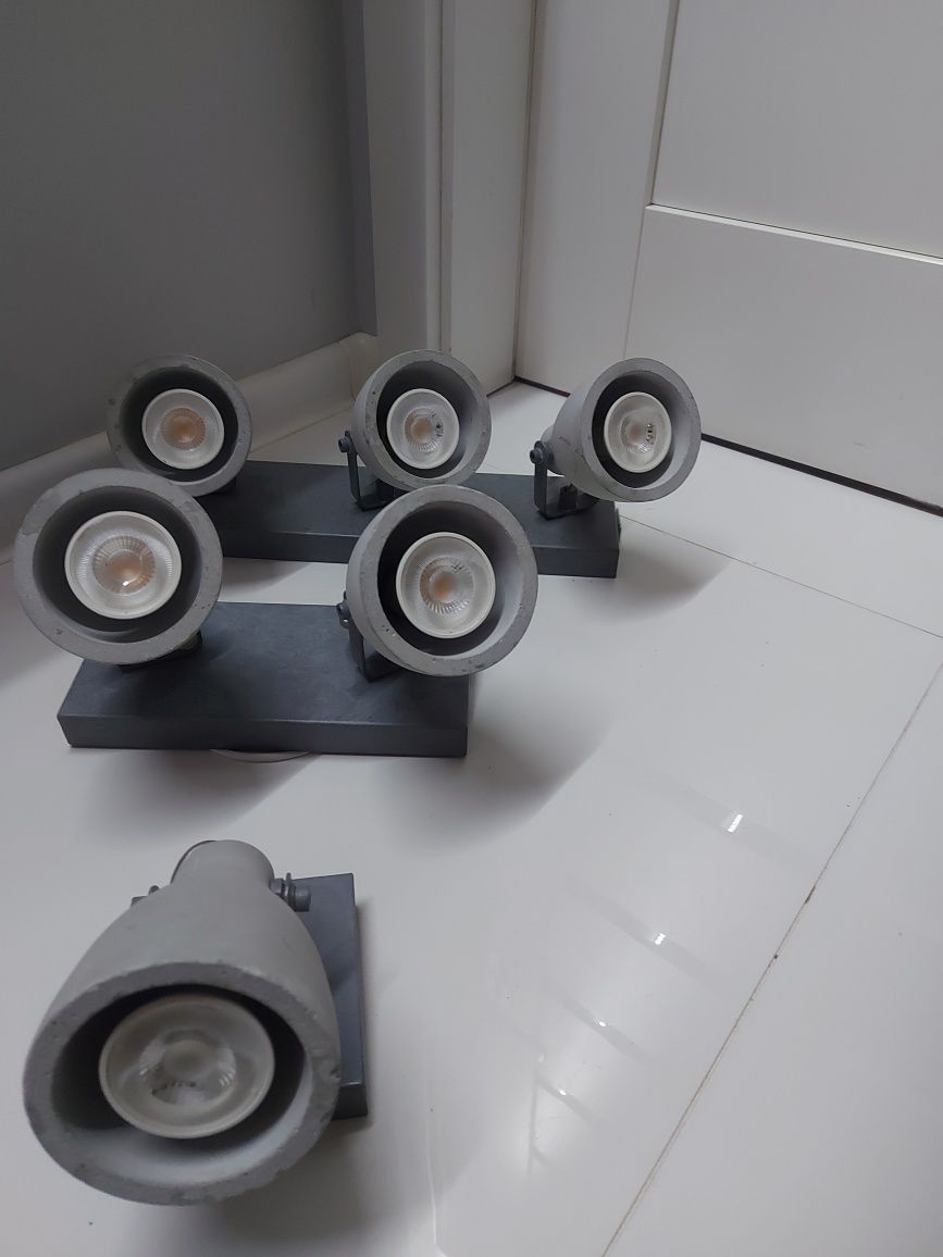 Lampy imitacja beton , Concrete - Trio Leuchten zestaw 3 szt