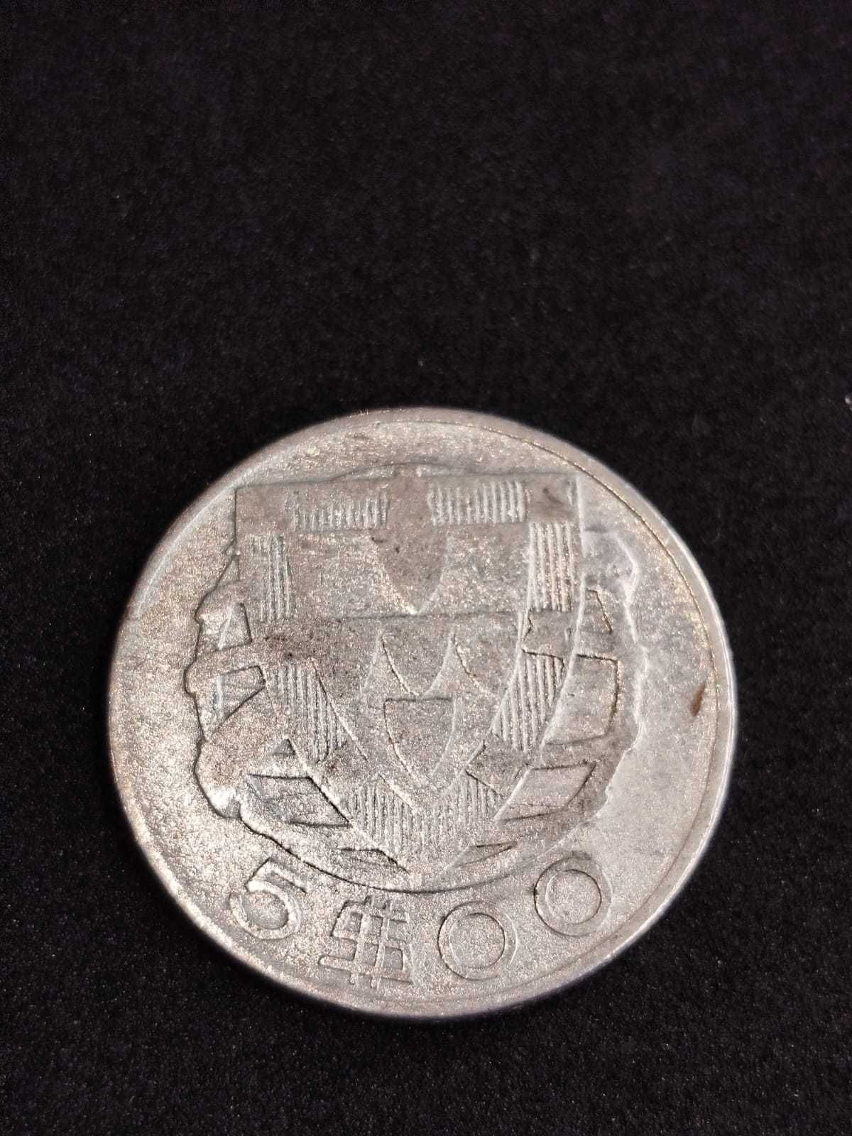 1943 - 5 Escudos - Prata - BC