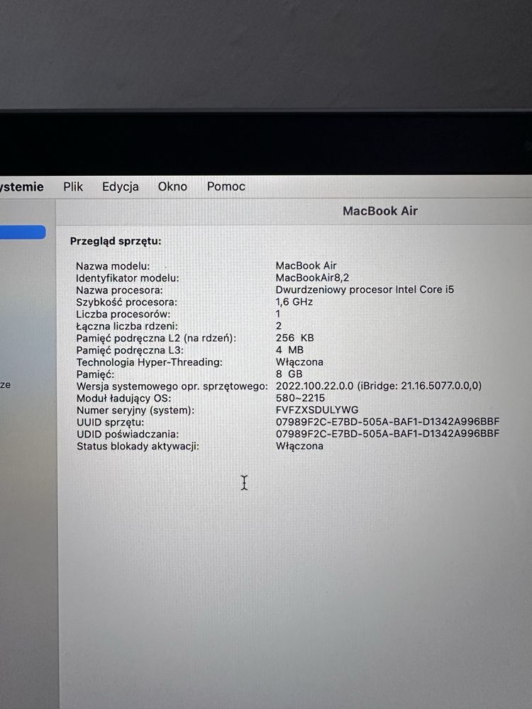 Macbook Air Space Gray A1932