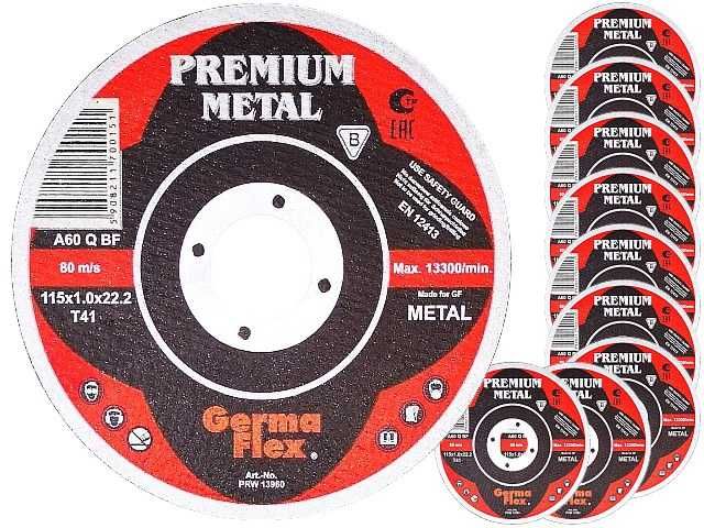 10x Tarcza tarcze do cięcia metalu stali PREMIUM 115 x 1,0