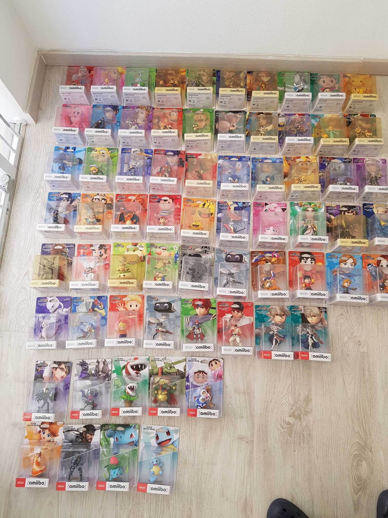 Coleção de amiibos selados