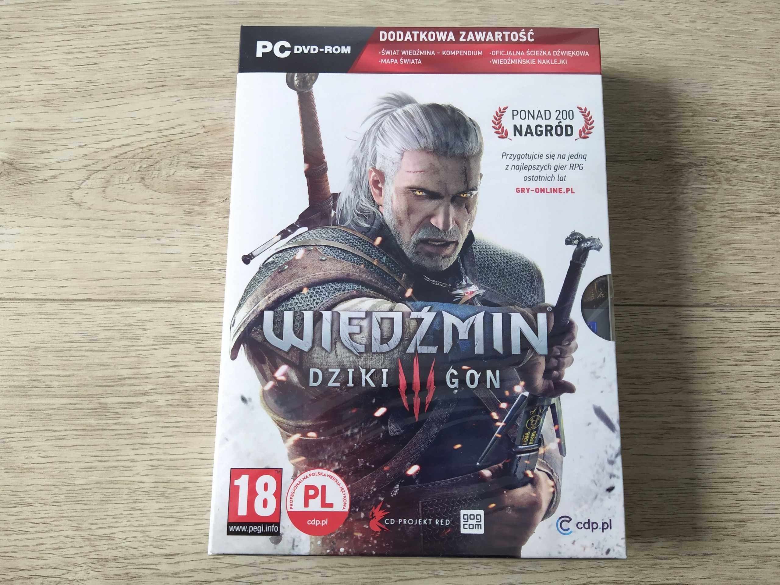 Wiedźmin 3 PC pudełko z grą