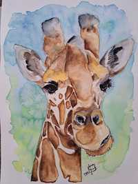 Aguarela/Watercolor girafe