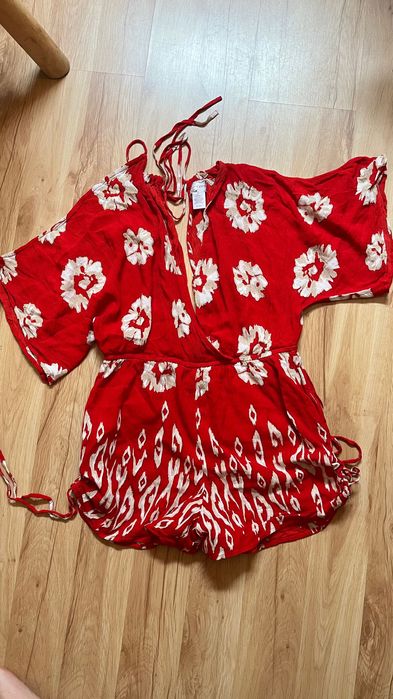 Kombinezon band of  Gypsies boho czerwony wzorzysty rozmiar 36