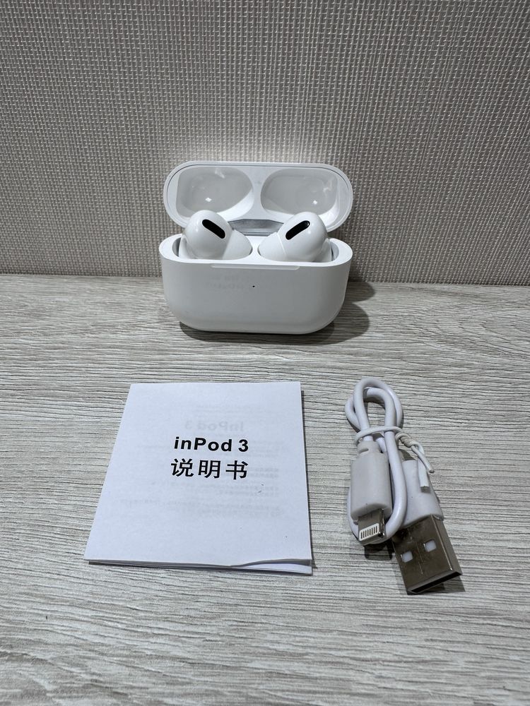 Дуже Стильні inPods 3-як AirPods, але доступніше в рази! Як оригінал.