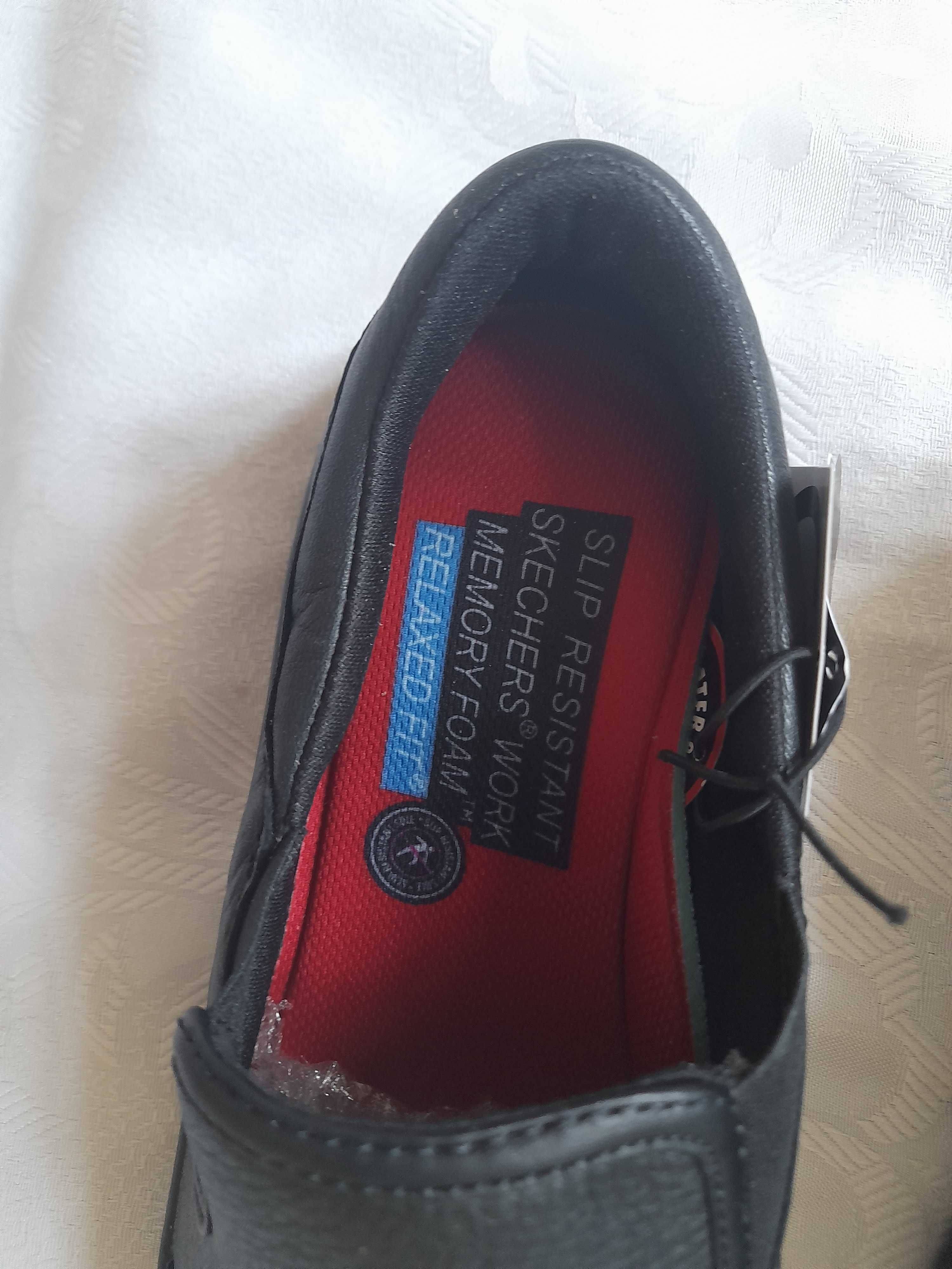 buty robocze skechers slip resistant relaxed-fit skóra