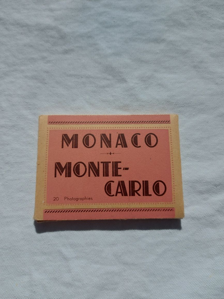 Antigo conjunto de 20 mini postais fotográficos do Mónaco.