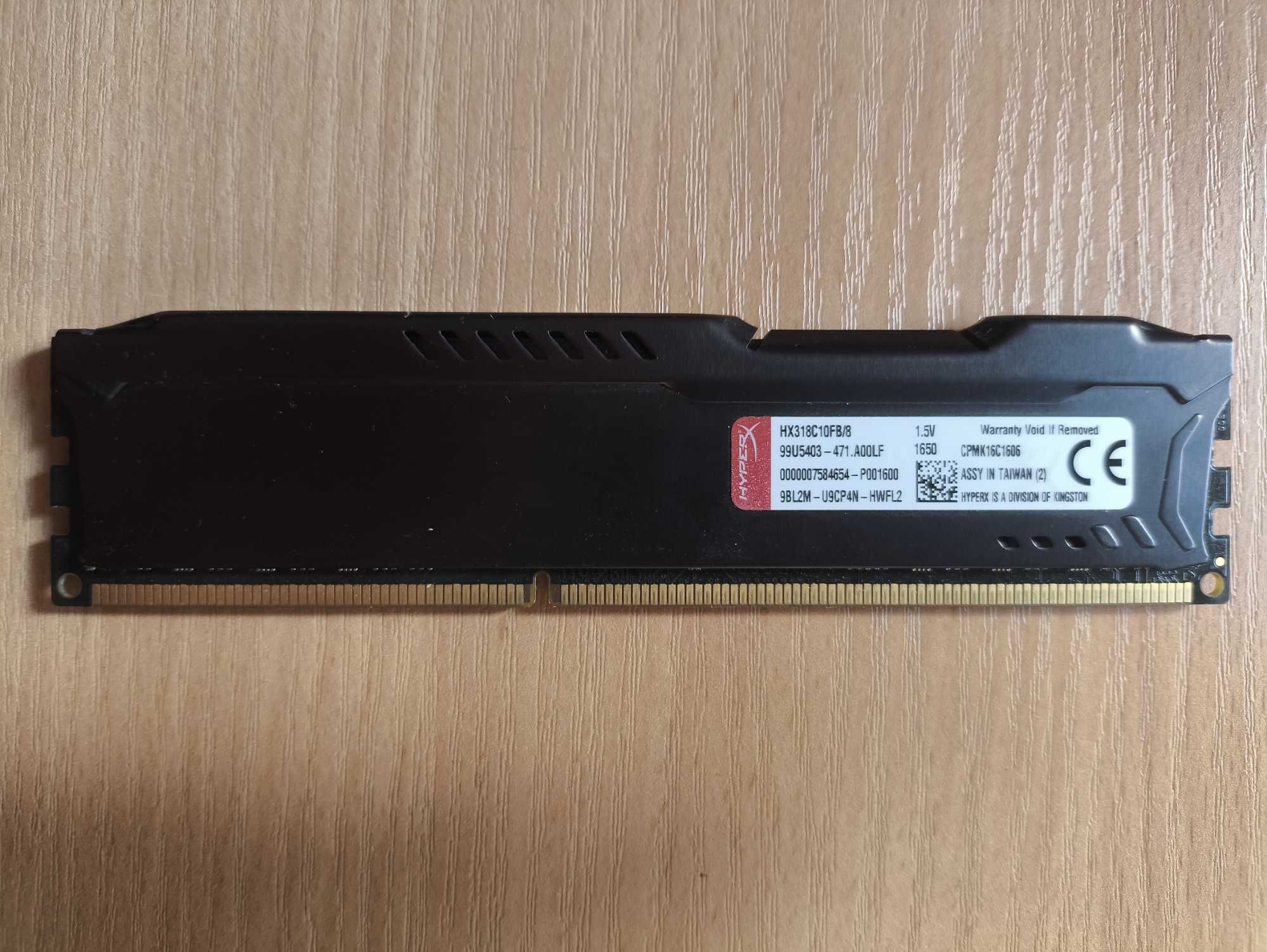 ОЗП HyperX DDR3-1866 8192MB PC3-14900 Fury Black (HX318C10FB/8)