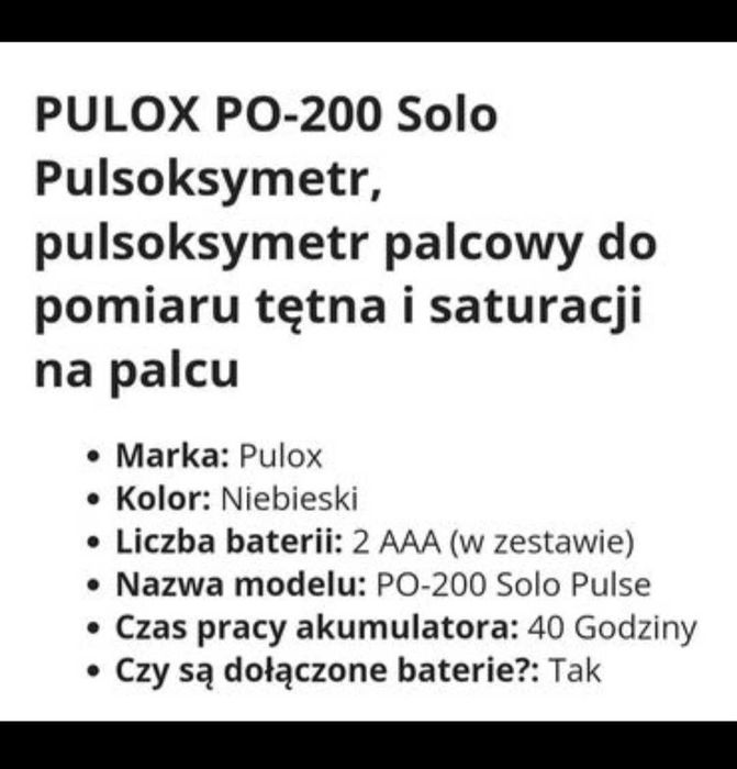 Pulsoksymetr PULOX PO-200