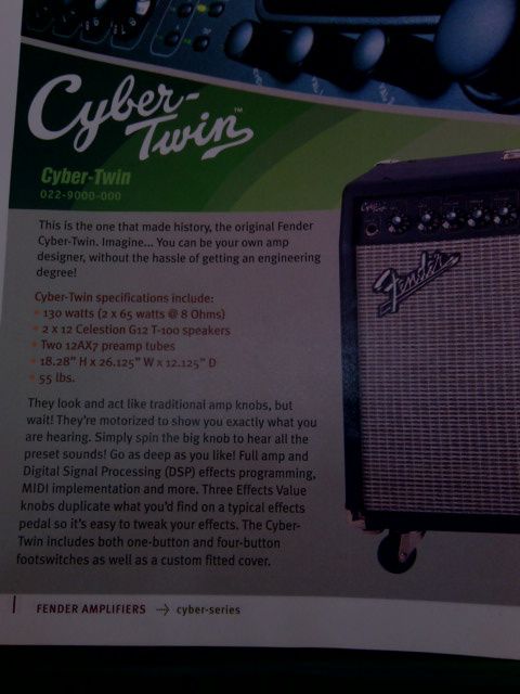 Amplificador FENDER Cyber Twin 130 watts - Novo.