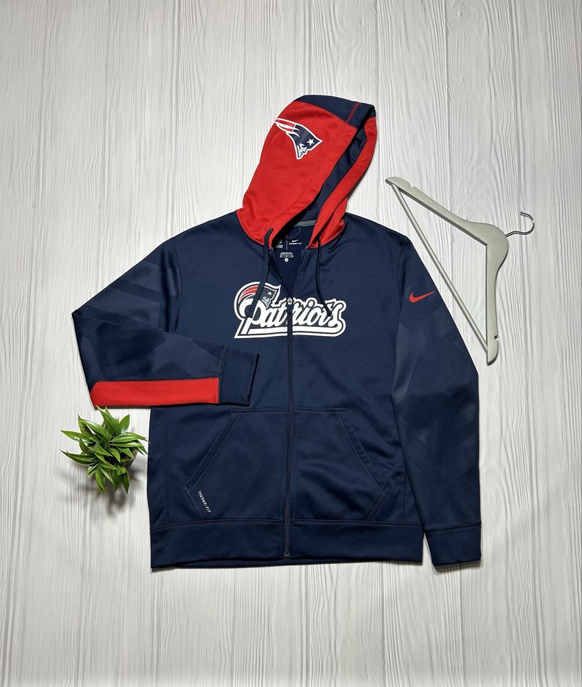Nike NFL Patriots шикарне зіп худі з гарним дизайном Оригінал!