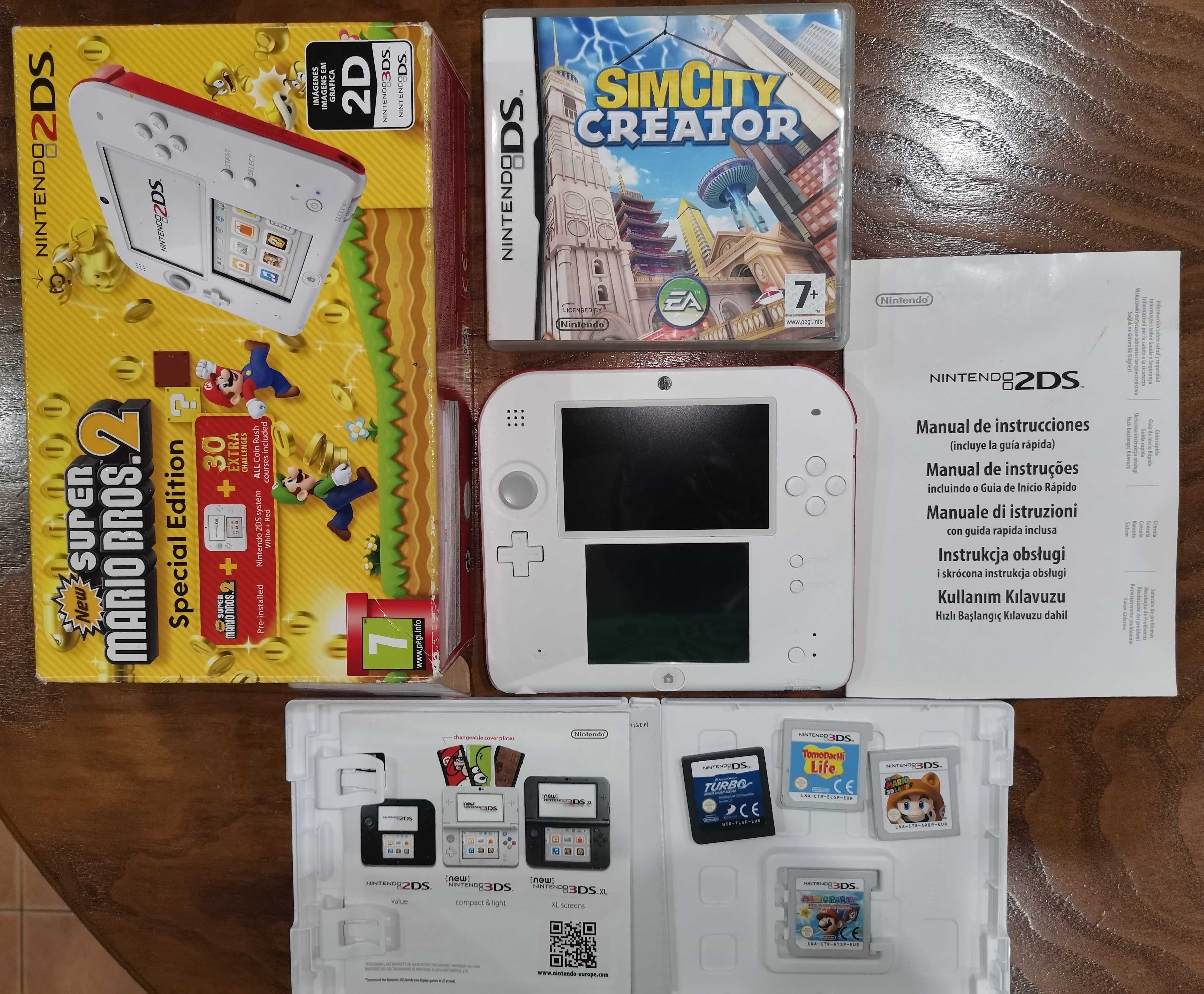 Nintendo 2DS com 5 jogos extra - como Nova