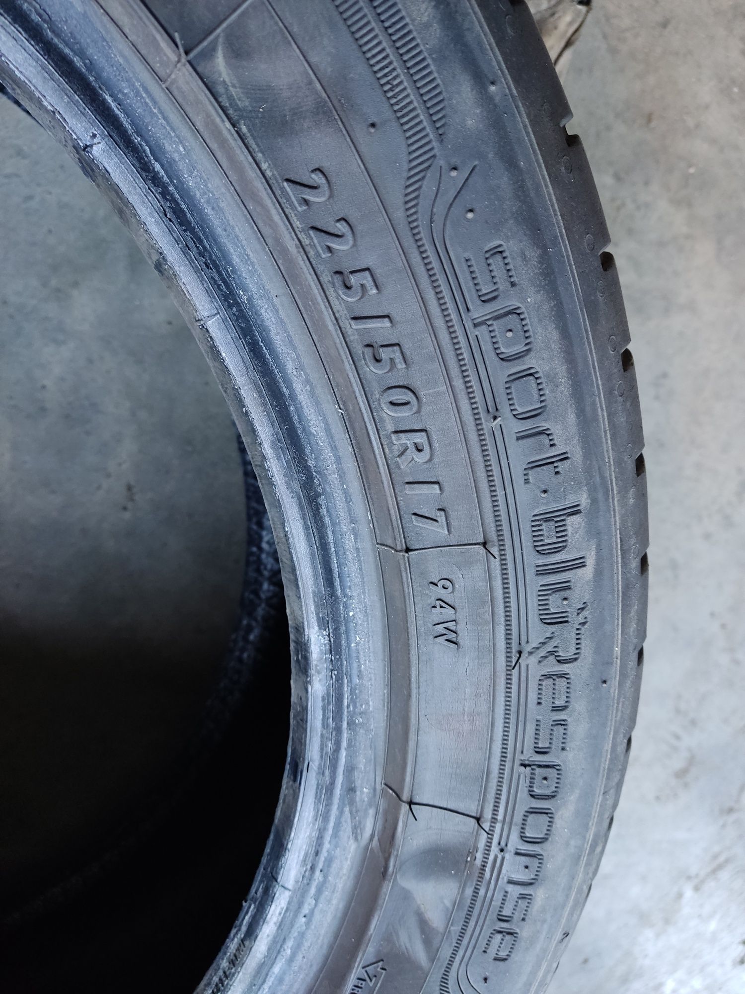 4 Opony2x Dunlop 21r 2x Event 20r 225 50 R17