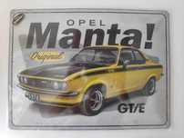 placa/chapa decorativa opel manta gt/e de 1974