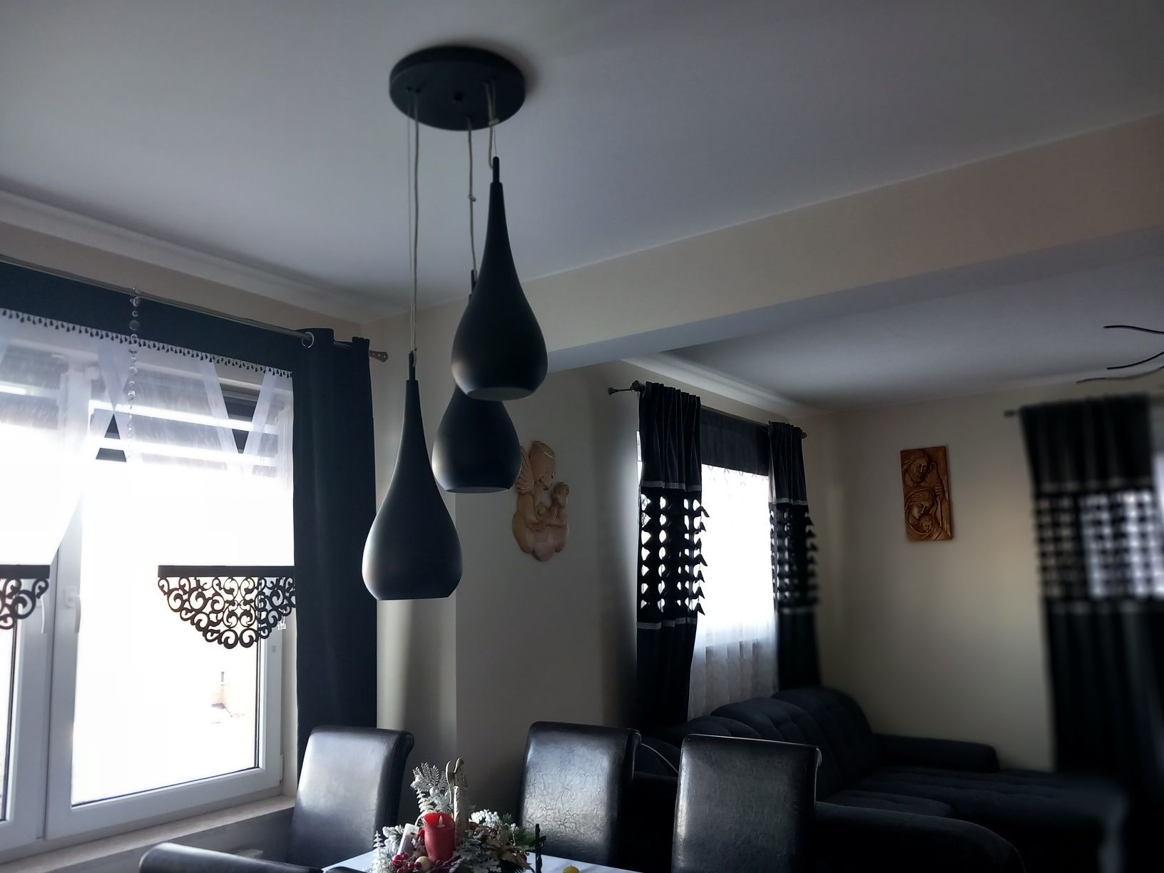 Lampa sufitowa wisząca metalowe