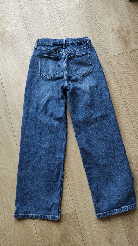 Jeansy h&m wide leg 146 szerokie nogawki