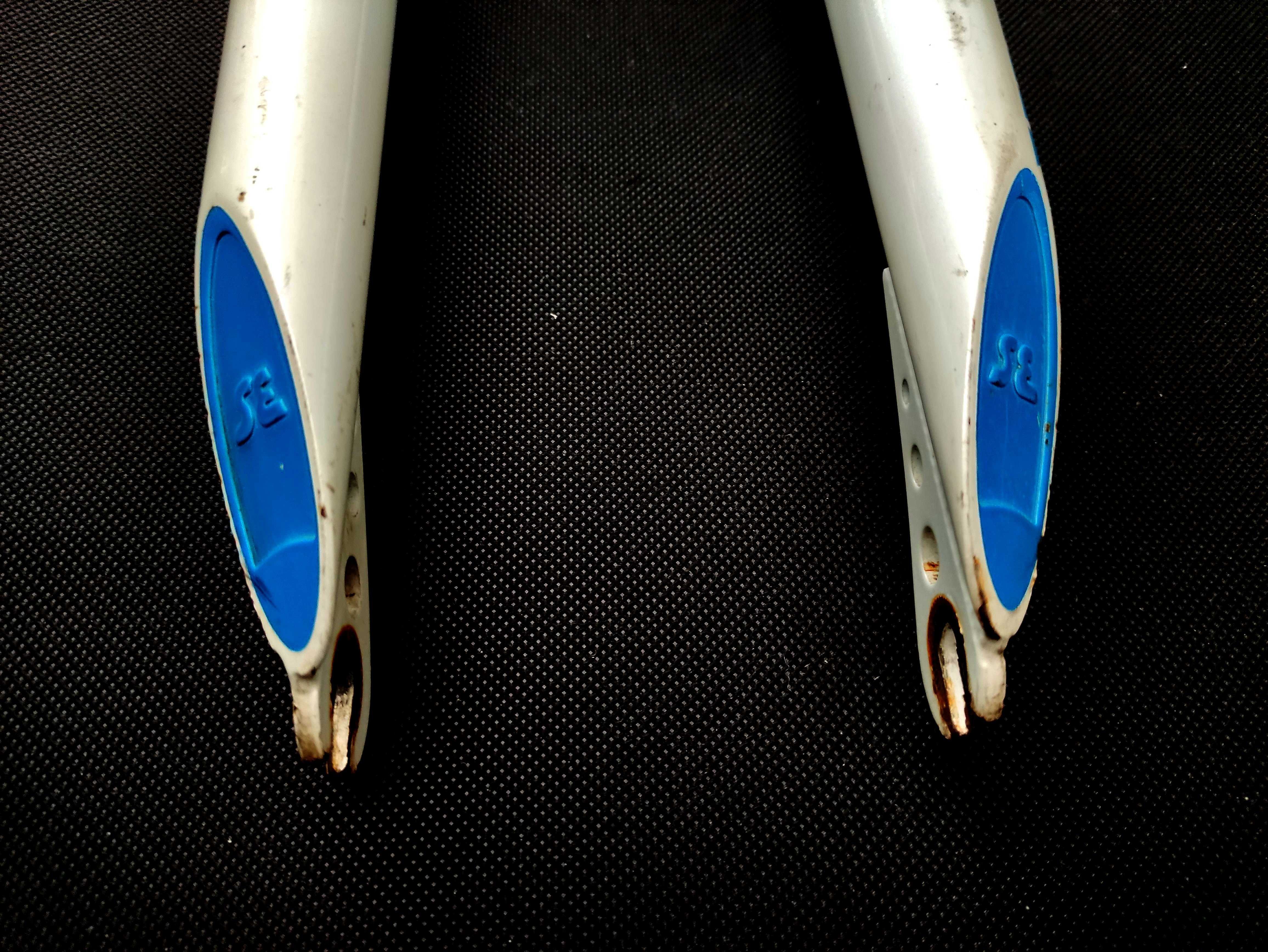 Lekki Widelec SE Landing Gear Cr-Mo Racing BMX 1 1/8" 20" Biały
