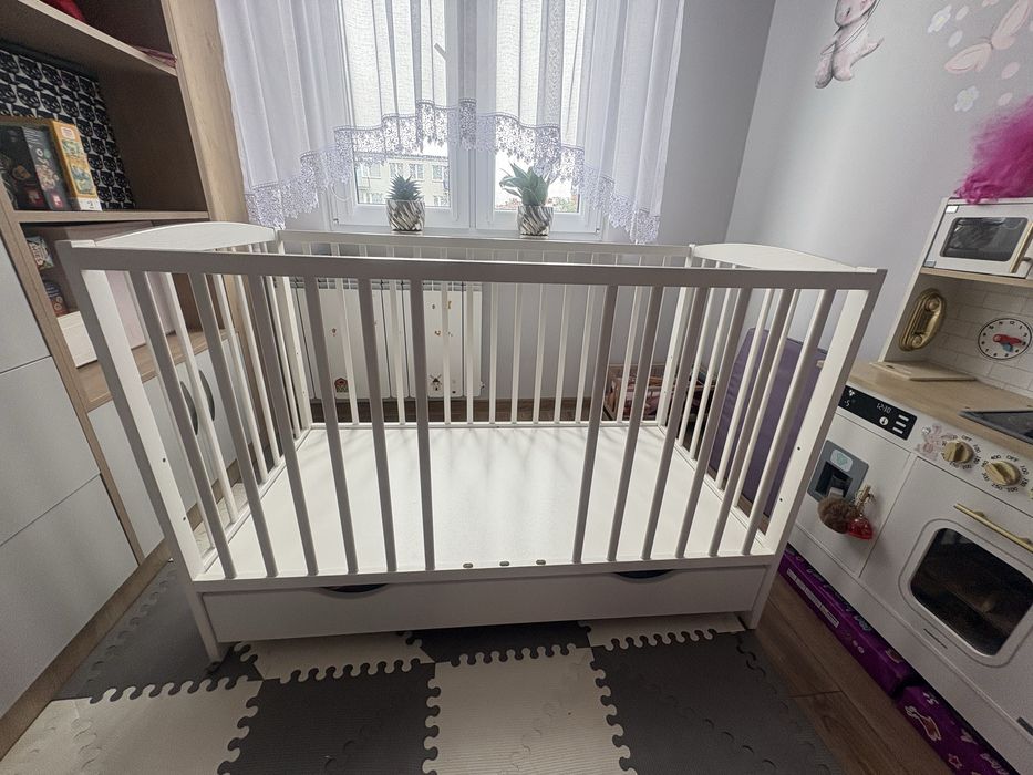 Drewniane Łóżeczko z szufladą