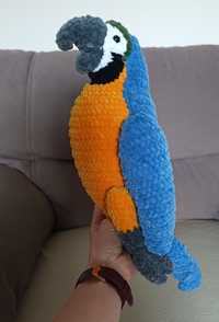 Maskotka na szydełku papuga ara handmade prezent WYPRZEDAŻ