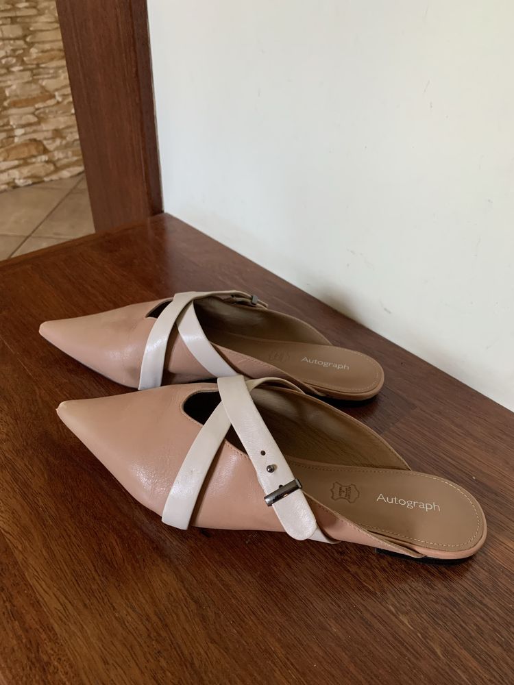 Baleriny mule skóra 40