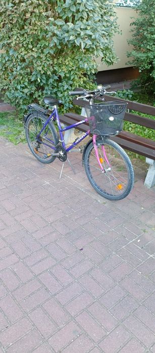 Rower fioletowo różowy