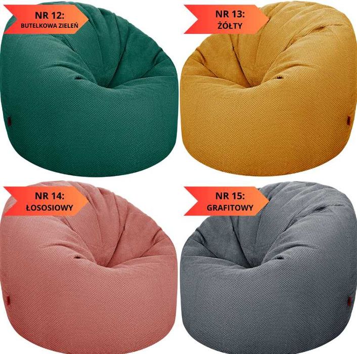 Pufa Pluszowa Welurowa Siedzisko Dzieci Worek Sako Fotel - WYPRZEDAŻ