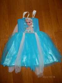 Sukienka z tiulem Elsa z bajki Kraina Lodu