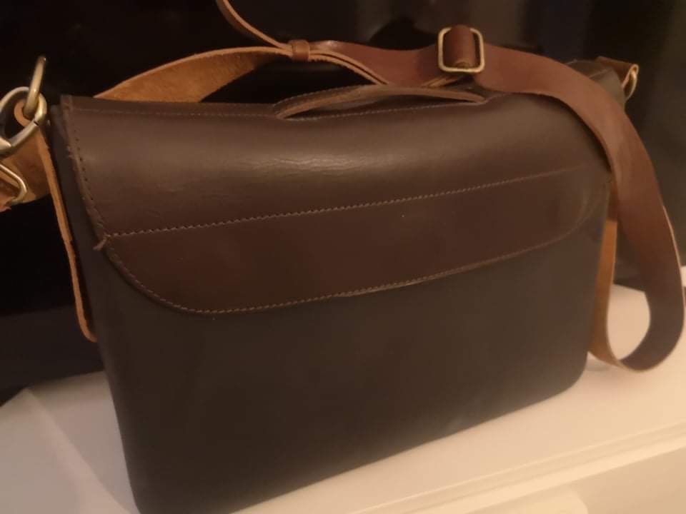 Zestaw duży ofolder folder obag o bag torba na laptop skóra naturalna