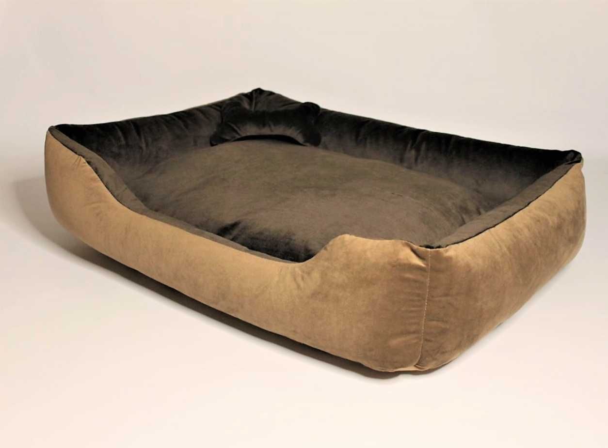 Лежак для собаки лежанка велюр съемные чехлы двухсторонний 60х40см.