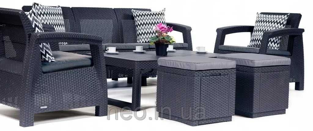 Комплект садовой мебели Allibert Keter Corfu Set Lyon Max