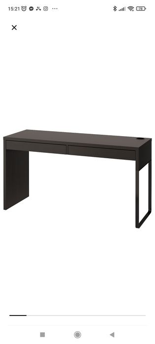 Biurko MICKE IKEA czarnobrąz 142x50 cm