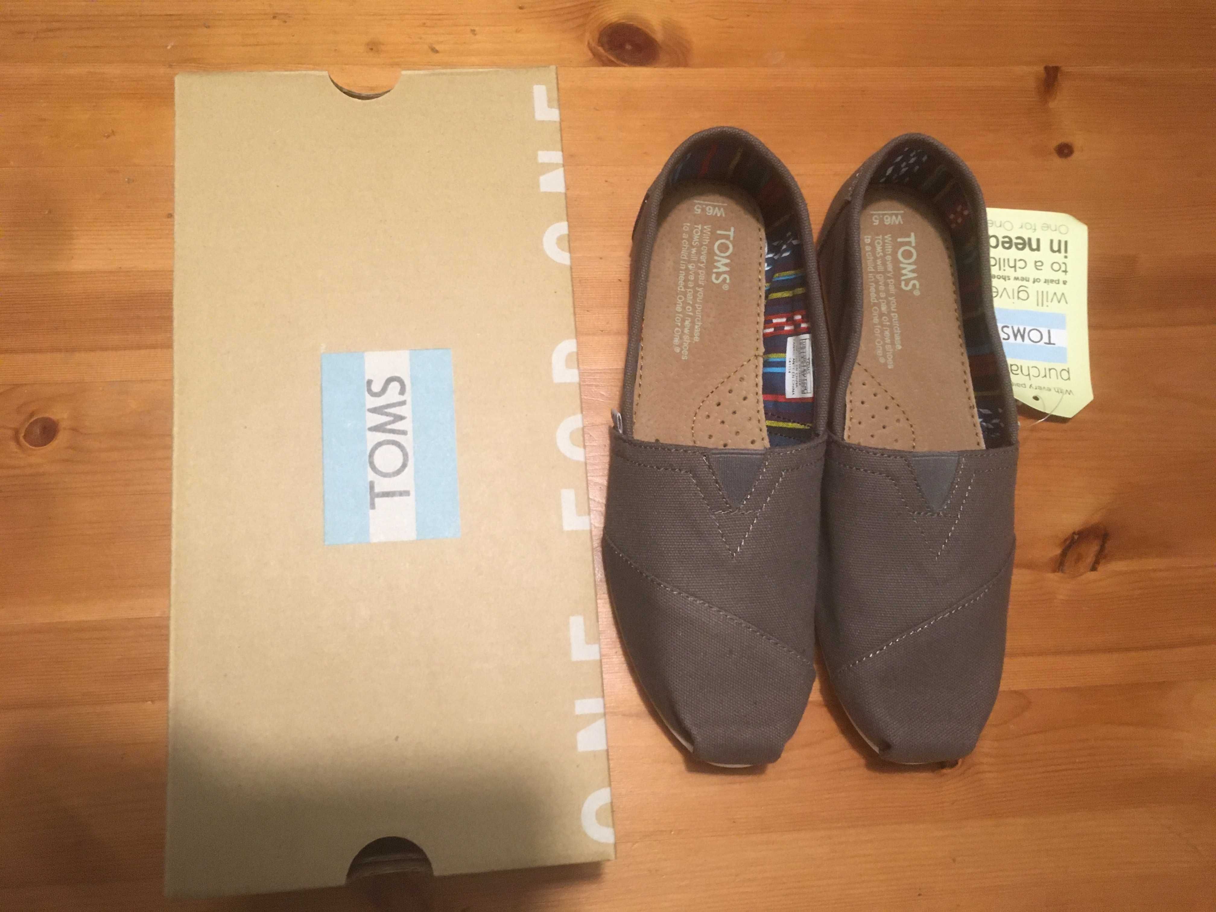 Buty TOMS espadryle 37 szare (wkładka 23,5 cm)