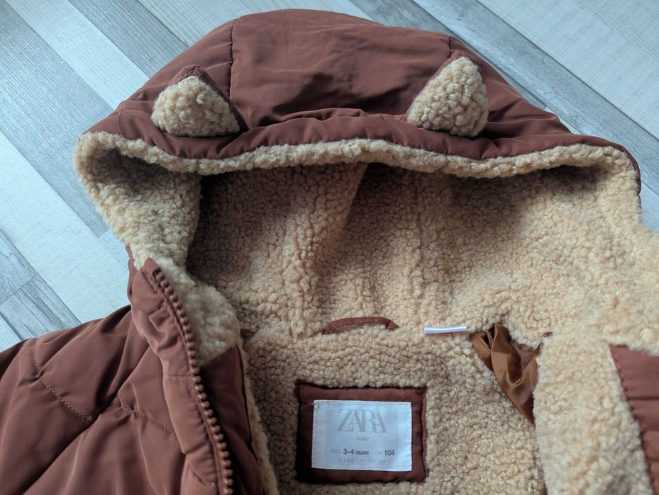 Nowa kurtka na zimę miś karmelowa rozm. 104 Zara