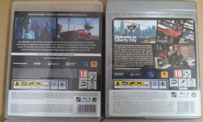 GTA 5 e 4, Call OF Duty, Battlefield Ps3