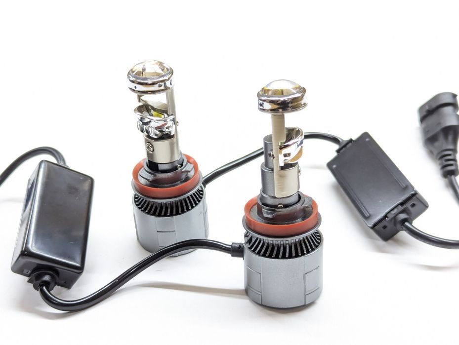 Світлодіодні лед лампи led лінзи H7 H11 H8 H9 12-24V 80W 12000Lm