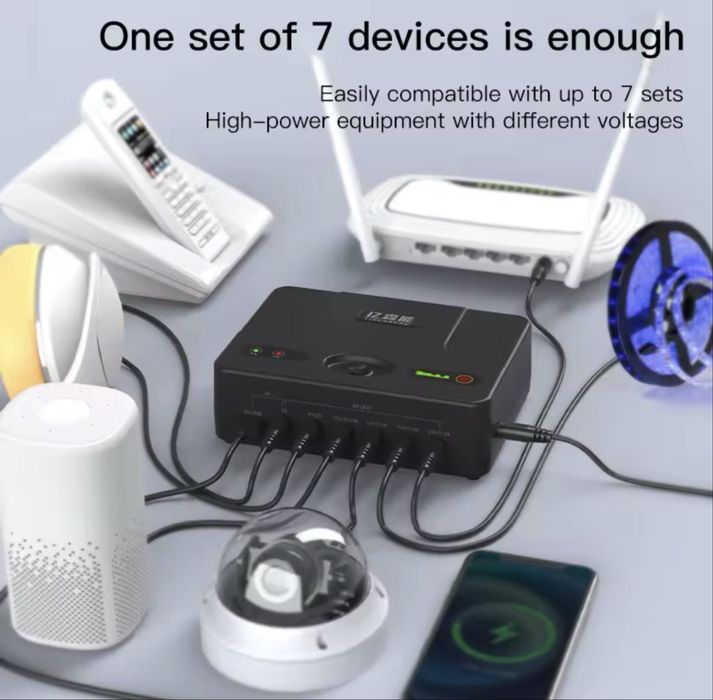 Безперебійник 38000mAh для роутера та відеонагляду | ДБЖ UPS Powerbank