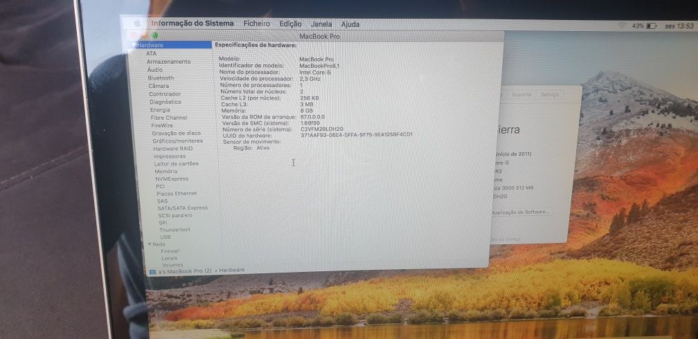 Macbook pro 13 i5 em bom estado
