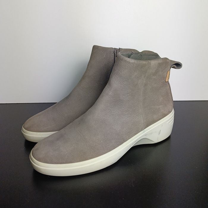 Ecco Soft Wedge botki damskie r. 39 skóra naturalna!