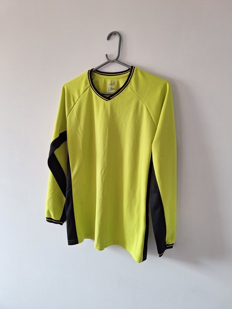 Bluza koszulka żółta sportowa długi rękaw męska 4F M