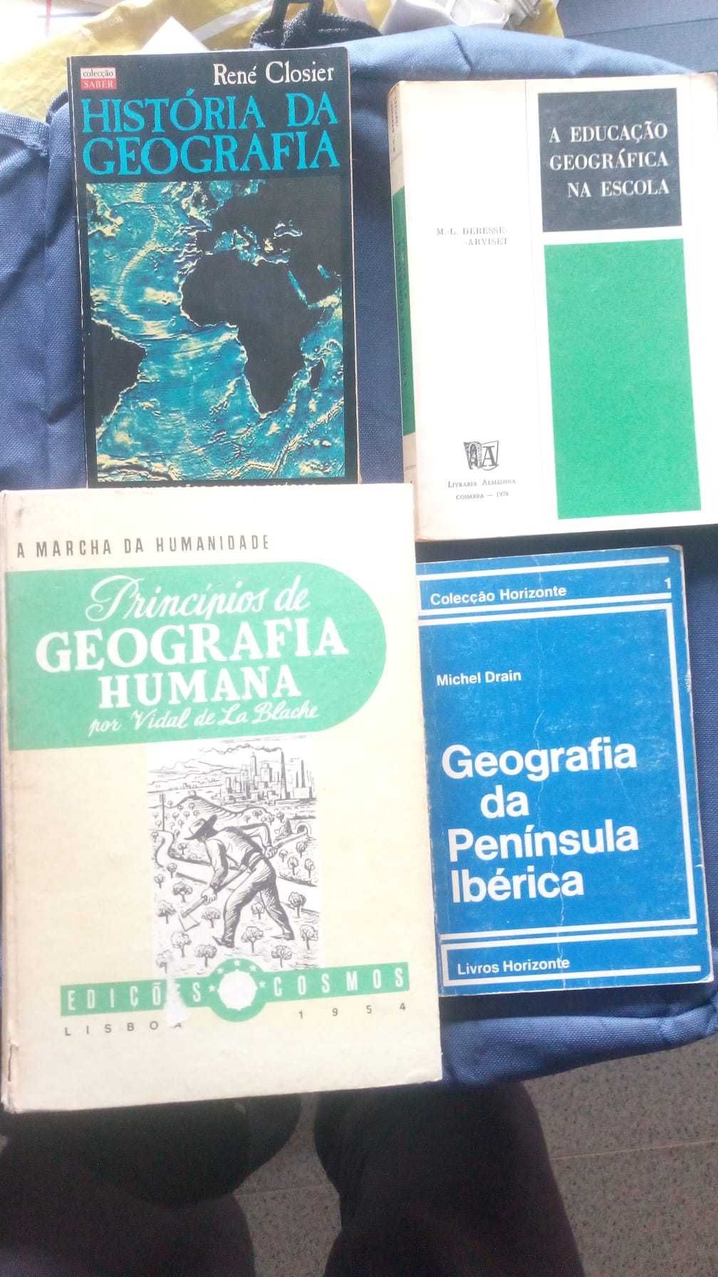 Conjunto livros Geografia humana portugal