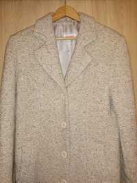 Piękny beżowy klasyczny płaszcz retro vintage rozmiar M