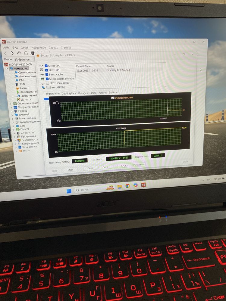 Ігровий Acer Nitro 5 i5-11/ RTX3050/ 144Hz/ IPS/ SSD гарний стан