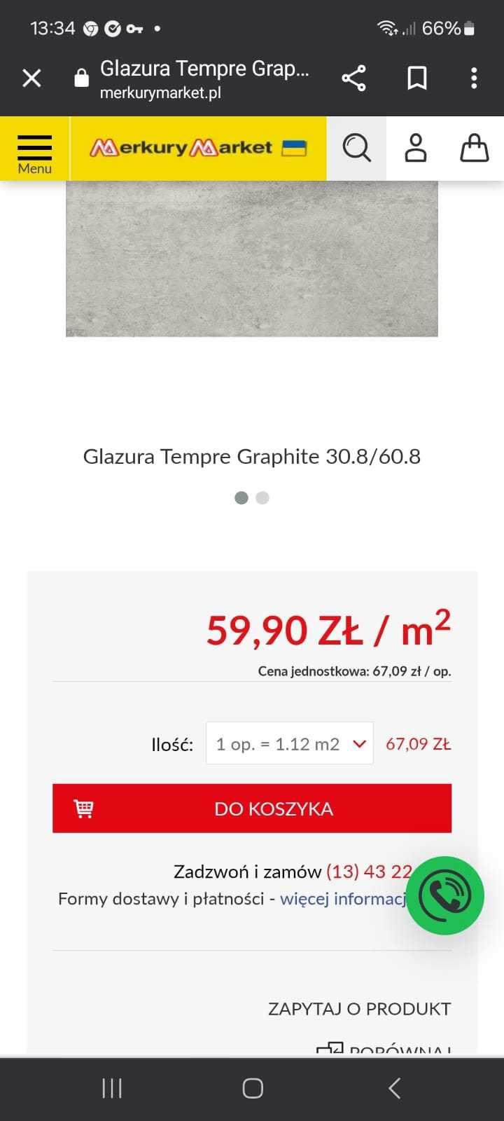 Glazura Tempre Grey Str 6szt 30.8/60.8 tempre graphite 8szt