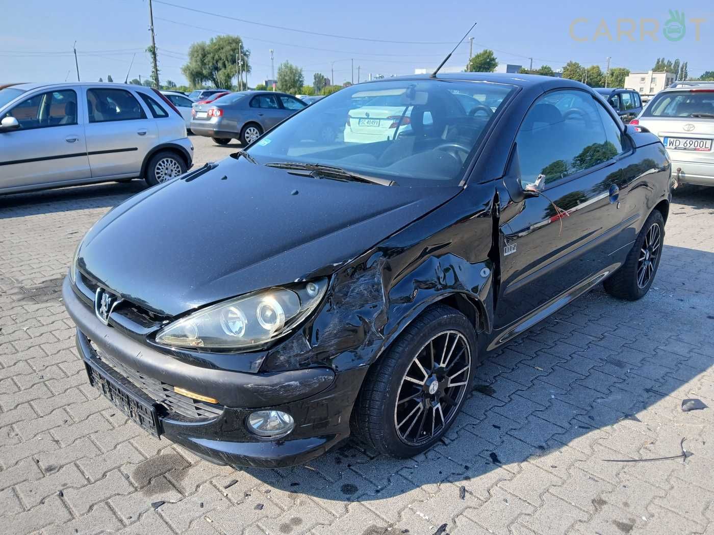 Peugeot 206  Kabrio lekko uszkodzony. Ew. na czesci.
